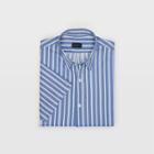 Club Monaco Blue/white Short-sleeve Striped Popover