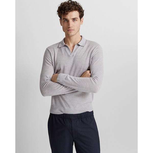 Club Monaco Grey Lux Merino Links Polo