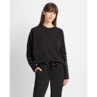 Club Monaco Black Satin Stripe Sweatshirt