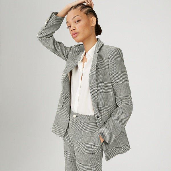 Club Monaco Black & White Borrem Blazer
