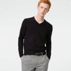 Club Monaco Color Black Cashmere V-neck Sweater