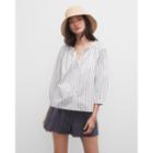Club Monaco Tie Neck Sculpt Sleeve Blouse