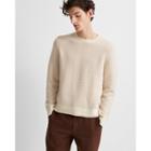 Club Monaco Beige Cashmere Shadow Plaid Sweater