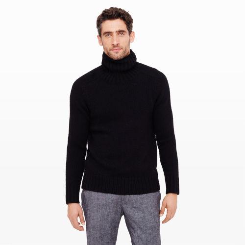 Club Monaco Color Black Soft Wool Turtleneck In Size Xs