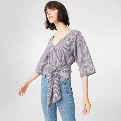 Club Monaco Color Blue Onyekachi Top
