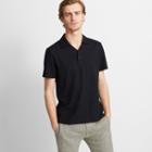 Club Monaco Black Split Neck Polo