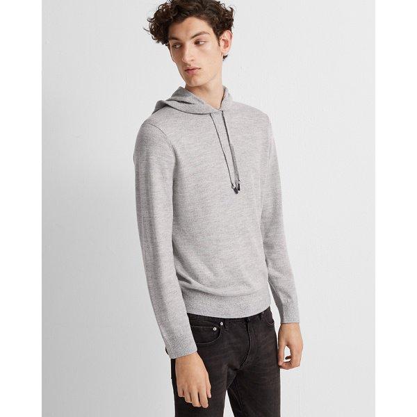 Club Monaco Light Grey Merino Pullover Hoodie