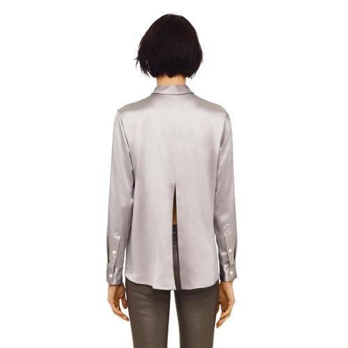 Club Monaco Color Grey Lindsey Charmeuse Top