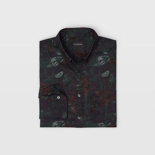 Club Monaco Slim Camo Leaf Shirt