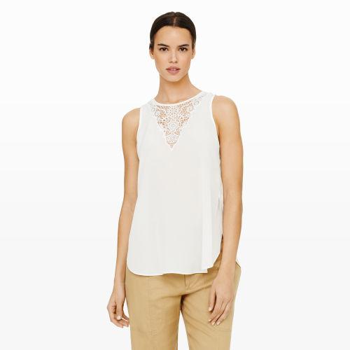Club Monaco Color White Adee Silk Top