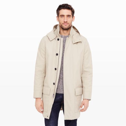 Club Monaco Color Green Technical Parka In Size Xs