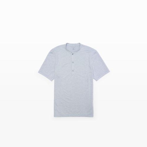 Club Monaco Color Grey Banded Collar Shirt