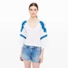 Club Monaco Color White Wynne Embroidered Top
