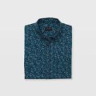 Club Monaco Color Green Slim Short-sleeve Star Shirt