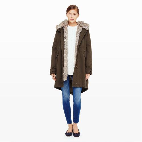 Club Monaco Color Green Woolrich Literary Rex Parka In Size Xs