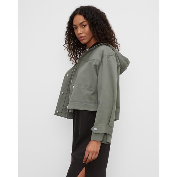 Club Monaco Cropped Hooded Jacket