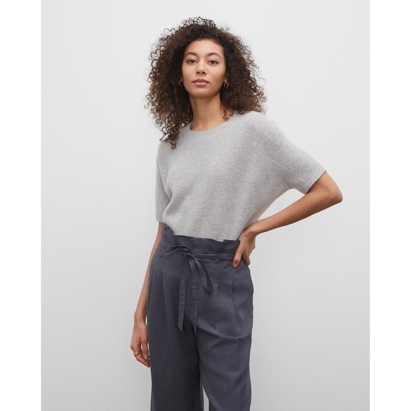 Club Monaco Cashmere Paneled Rib Dolman Crewneck