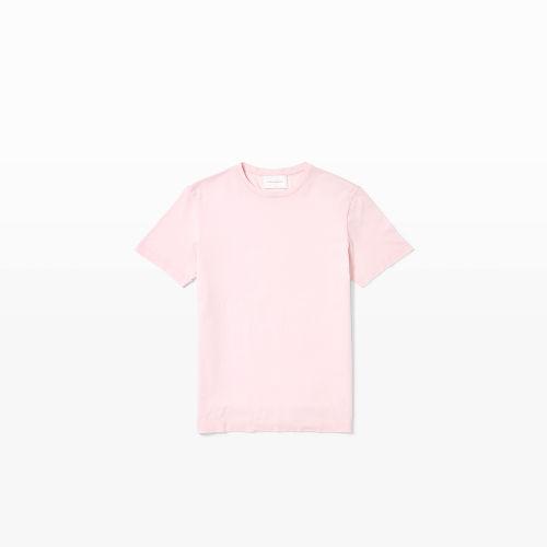 Club Monaco Color Pink Solid & Striped T-shirt