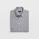 Club Monaco Navy Slim Short-sleeve Agave Shirt
