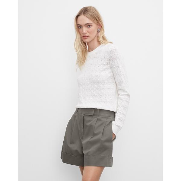 Club Monaco Pointelle Stitch Crew Sweater