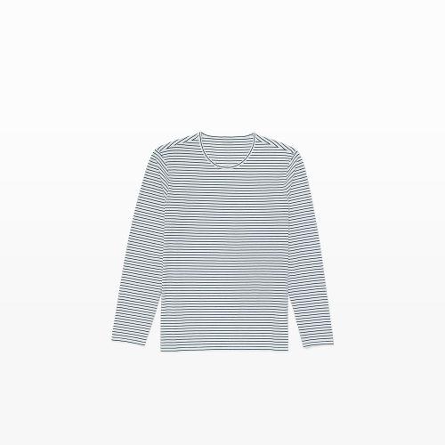 Club Monaco Color Blue Long Sleeve Stripe Tee