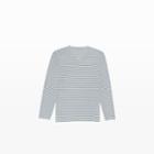 Club Monaco Color Blue Long Sleeve Stripe Tee