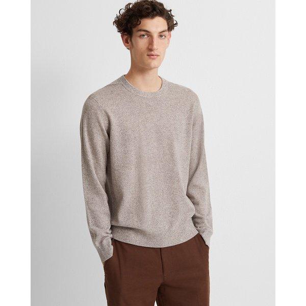 Club Monaco Oatmeal Multi Cashmere Mouline Crew