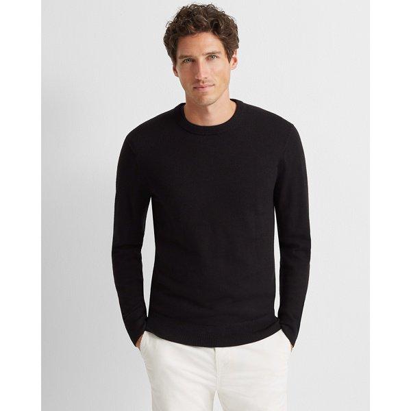 Club Monaco Black Merino Crewneck Sweater