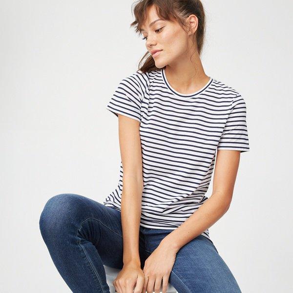 Club Monaco Blue/white Stripe Leary Tee