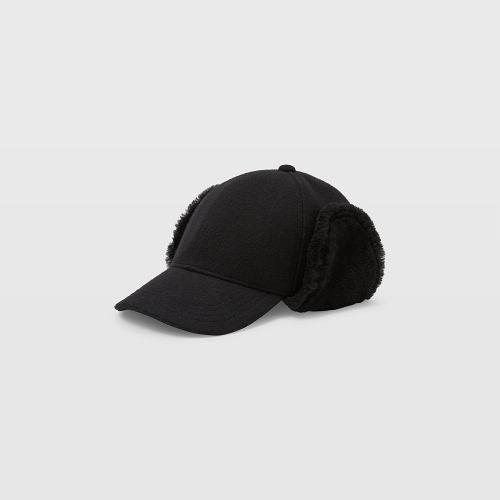 Club Monaco Color Black Shearling Trapper Cap