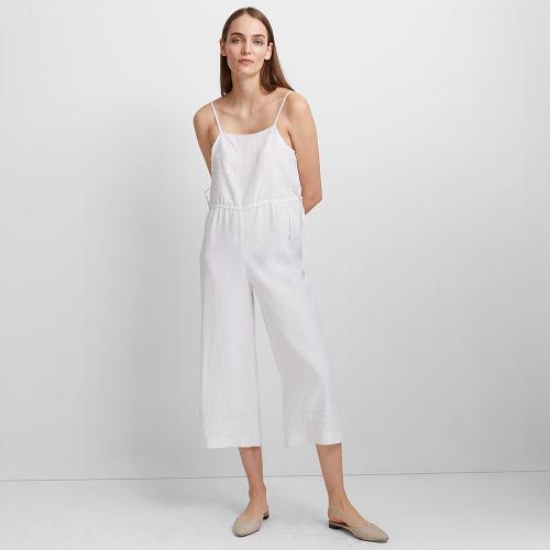 Club Monaco Color White Muteira Linen Jumpsuit