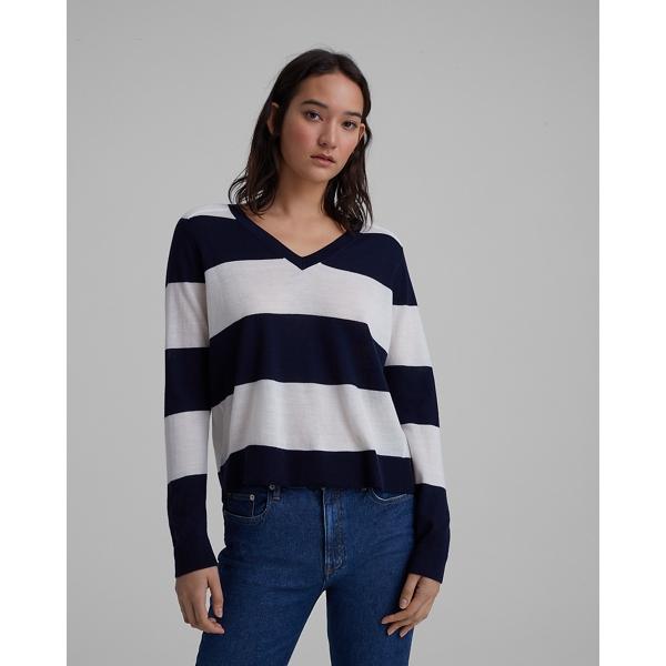 Club Monaco Striped Zaydie Merino Wool Sweater