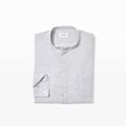 Club Monaco Color Grey Hartford Band Collar Shirt