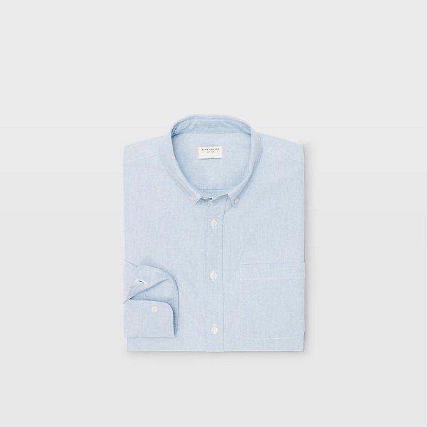 Club Monaco Blue Oxford Solid Shirt