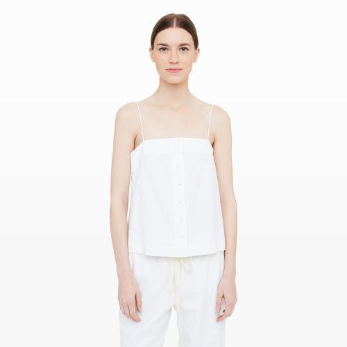 Club Monaco Color White Thanda Button Top