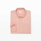 Club Monaco Color Soft Apricot Slim-fit Solid Linen Shirt