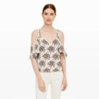 Club Monaco Color Surplus Green Beuio Cold-shoulder Top