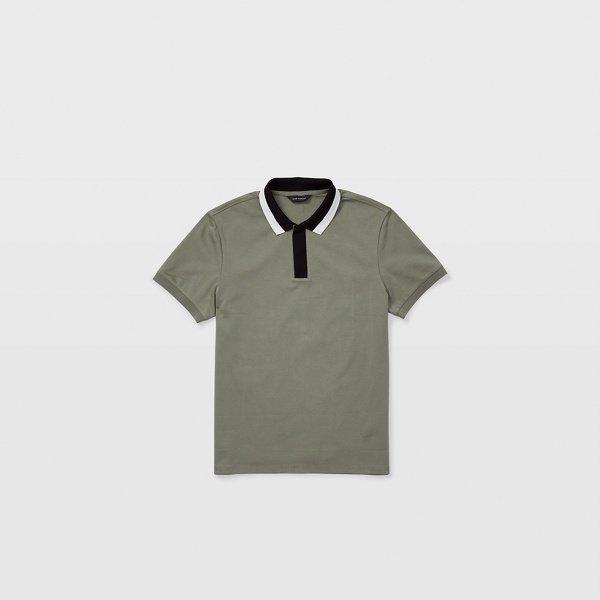 Club Monaco Cardamom Blocked Collar Polo