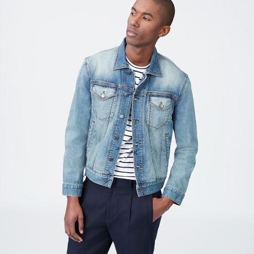 Club Monaco Color Blue Light Wash Denim Jacket