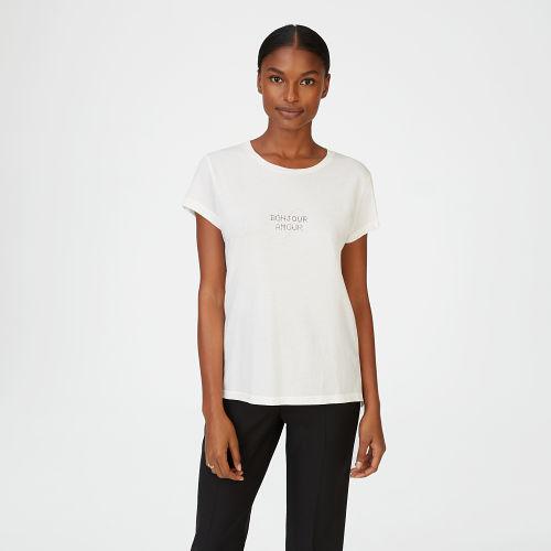 Club Monaco Color White Tykina Bonjour Amour Tee