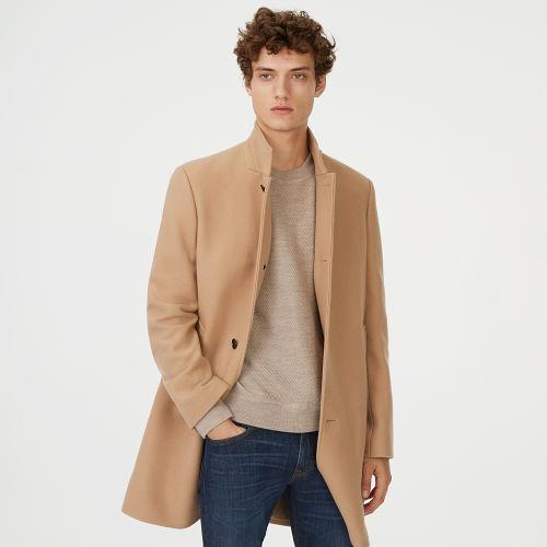 Club Monaco Color Brown Loukas Funnel-neck Coat