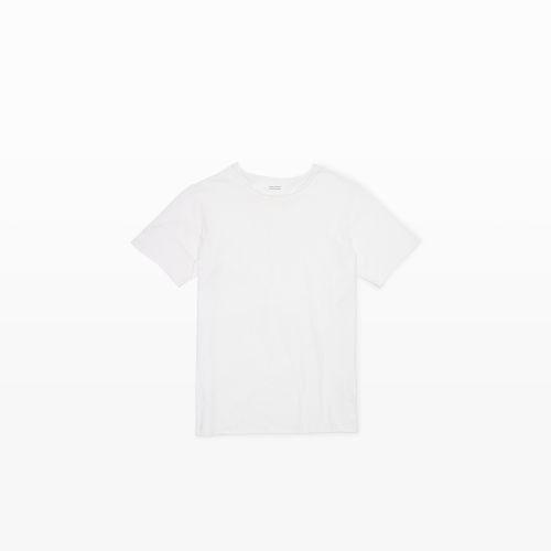 Club Monaco Color White Raw-edge Slub Tee