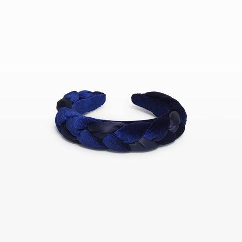 Club Monaco Color Blue Velvet Braided Headband