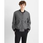 Club Monaco Charcoal Multi Border Tartan Aviator Bomber