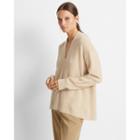 Club Monaco Camel Relaxed V-neck Sweater
