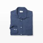 Club Monaco Color Blue Hartford Linen Shirt