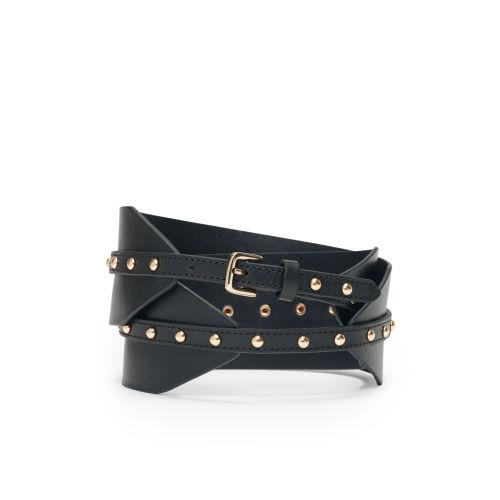 Club Monaco Color Black Vivian Wide Waist Belt