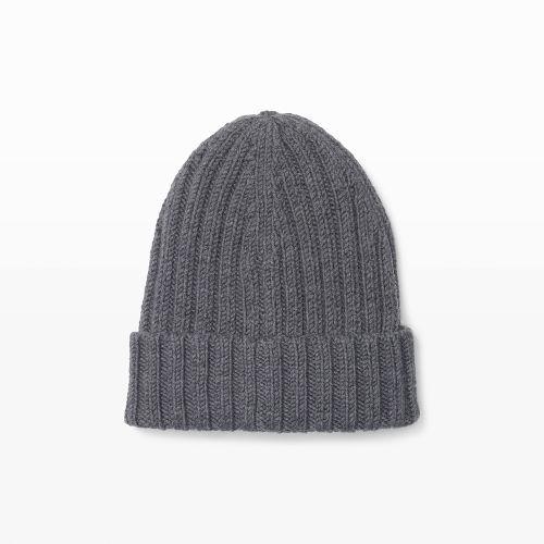 Ib Color Grey Merino Ribbed Beanie