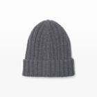 Ib Color Grey Merino Ribbed Beanie