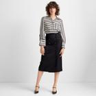 Club Monaco Black Button-front Pencil Skirt